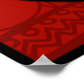 かわいい中国のスネークニューイヤー〔占星術の〕十二宮図誕生日40x40 ポスター (角)