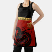 かわいい中国のスネークニューイヤー〔占星術の〕十二宮図誕生日AWA エプロン (インサイチュ)