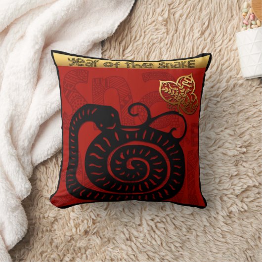 かわいい中国のスネークニューイヤー〔占星術の〕十二宮図誕生日SqP クッション (ブランケット)