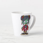 かわいい中国のゾンビ カフェラテマグ (右アングル)