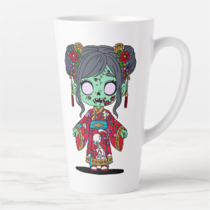 かわいい中国のゾンビ カフェラテマグ