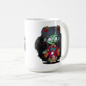 かわいい中国のゾンビ コーヒーマグカップ (正面右)