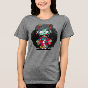 かわいい中国のゾンビ トライブレンドTシャツ