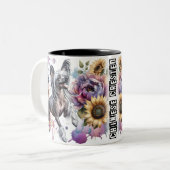 かわいい中国のトキ犬 ツートーンマグカップ (正面左)