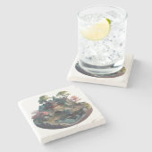 かわいい中国のファンタジー3Dランドスケープ石コースター ストーンコースター (横)