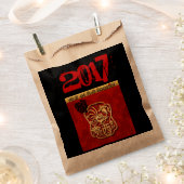 かわいい中国のルースター新カスタム年誕生日FavB フェイバーバッグ (クリップ留めされた状態)