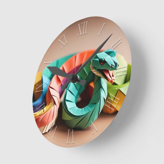 かわいい中国の新年スネーク〔占星術の〕十二宮図誕生日WC3 ラウンド壁時計 (傾斜)