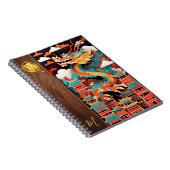 かわいい中国の新年ドラゴン折り紙モノグラムN2 ノートブック (右側)