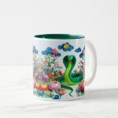 かわいい中国の新年2025年蛇2TM4 ツートーンマグカップ (正面右)
