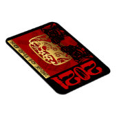 かわいい中国の牛の年2021〔占星術の〕十二宮図誕生日HFM マグネット (右側)