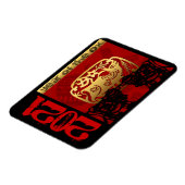 かわいい中国の牛の年2021〔占星術の〕十二宮図誕生日HFM マグネット (左側)