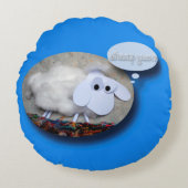 かわいい中国の羊の年〔占星術の〕十二宮図誕生日枕 ラウンドクッション (正面)