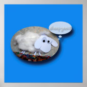 かわいい中国の羊の年〔占星術の〕十二宮図誕生日24ポスター ポスター (正面)