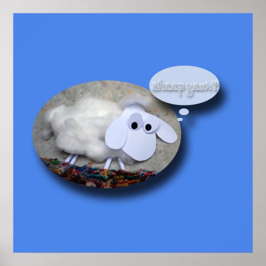 かわいい中国の羊の年〔占星術の〕十二宮図誕生日24ポスター ポスター (正面)