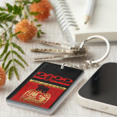 かわいい中国の虎の年2022〔占星術の〕十二宮図誕生日名 キーホルダー (正面右)