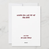 かわいい中国の〔占星術の〕十二宮図ゴールデンスネーク新年 シーズンカード (裏面)