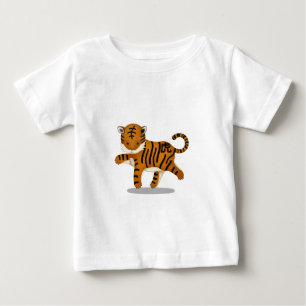 かわいい中国の〔占星術の〕十二宮図トラ ベビーTシャツ