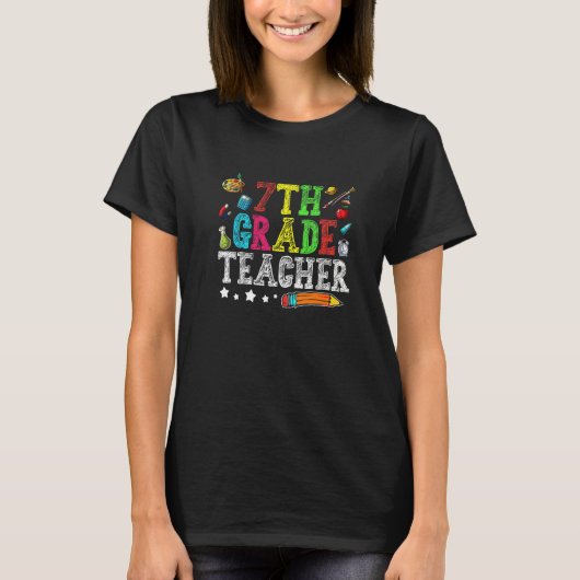 かわいい中学1年生担任の先生のための新しい学年のはじまり Tシャツ (正面)