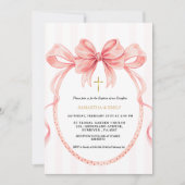 かわいい中性コケッテ洗礼 招待状 (正面)