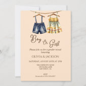 かわいい中立的な性別発表の招待状 招待状 (正面)