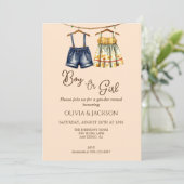 かわいい中立的な性別発表の招待状 招待状 (スタンド正面)