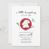 かわいい中華まんのベビーシャワー 招待状 (正面)