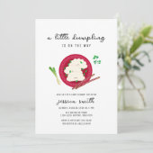 かわいい中華まんのベビーシャワー 招待状 (スタンド正面)