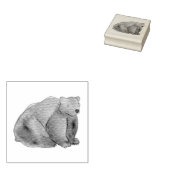 かわいい丸いクマ ラバースタンプ (押印)