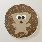 かわいい丸いハリネズミ ラウンドクッション (裏面)