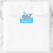 かわいい丸ごとクジラ – WHALE (Well) Done スクエアシール (バッグ)