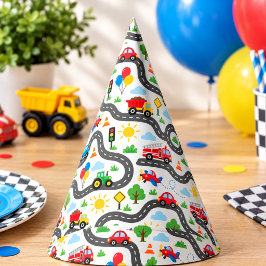 かわいい乗り物カーズ 男の子1歳の誕生日 パーティーハット