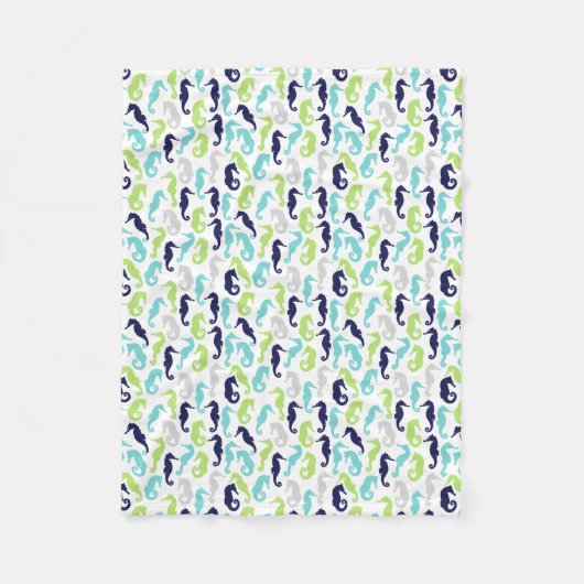 かわいい乗馬のパターン フリースブランケット (正面)