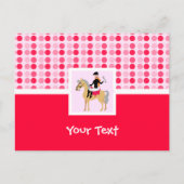 かわいい乗馬の女の子。 ポストカード (正面)