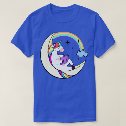 かわいい乗馬ユニコーン魔法の馬の本 Tシャツ (デザイン正面)