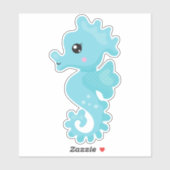 かわいい乗馬、小さな乗馬、青い乗馬 シール (シート)