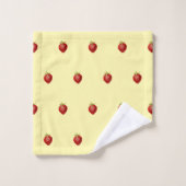 かわいい乙女の苺とクリーム バスタオルセット (ウォッシュタオル)