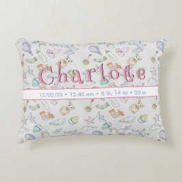 かわいい乳児ベビーおむつ、ボトル、おもちゃ アクセントクッション