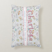 かわいい乳児ベビーおむつ、ボトル、おもちゃ アクセントクッション (正面(垂直))