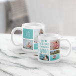 かわいい乳母の孫フォトコラージュ コーヒーマグカップ<br><div class="desc">ママだけが最高のナニーに昇進する!お祝ばあちゃんは、手書きのスタイルタイポグラフィで引用文をフィーチャーした甘い写真マグカップとコラージュのレイアウトで配置された孫の7つの写真。メッセージカスタム(私たちは孫の名前と一緒にそれを愛する)とナニーのための完璧な母の日や祖父母の日の贈り物のための年でパーソナライズ。</div>
