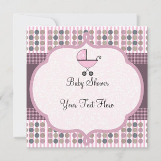 かわいい乳母車の招待状 招待状