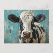 かわいい乳牛のファームハウス絵画ズ ポストカード (正面)