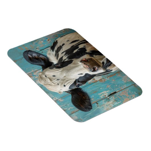 かわいい乳牛のファームハウス絵画ズ マグネット (右側)