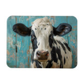 かわいい乳牛のファームハウス絵画ズ マグネット (横)