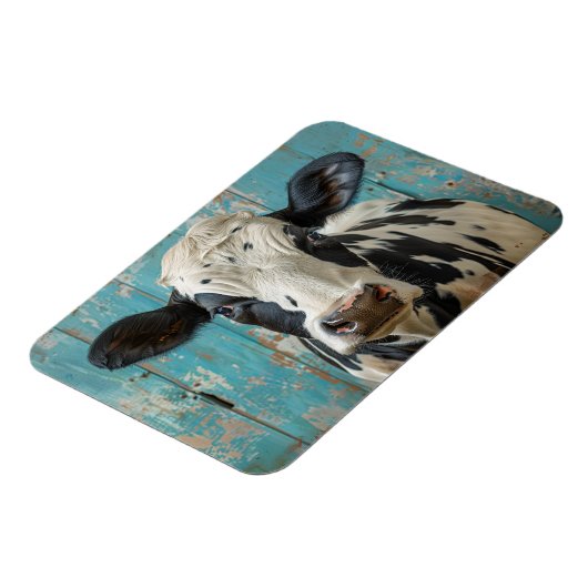 かわいい乳牛のファームハウス絵画ズ マグネット (左側)