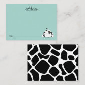 かわいい乳牛の赤ちゃんシャワーアドバイスカード アドバイスカード (正面/裏面)