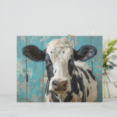 かわいい乳牛の農家絵画のスクラップブック紙 (スタンド正面)