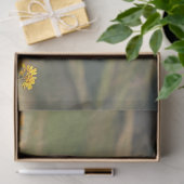 かわいい乳牛の黄色の野生の花のデコページ 薄葉紙 (ギフト)