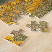 かわいい乳牛の黄色の野生の花 ジグソーパズル (側面)