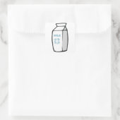 かわいい乳牛漫画ミルクカートンイラストレーション スクエアシール (バッグ)