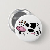 かわいい乳牛 缶バッジ (正面&裏面)